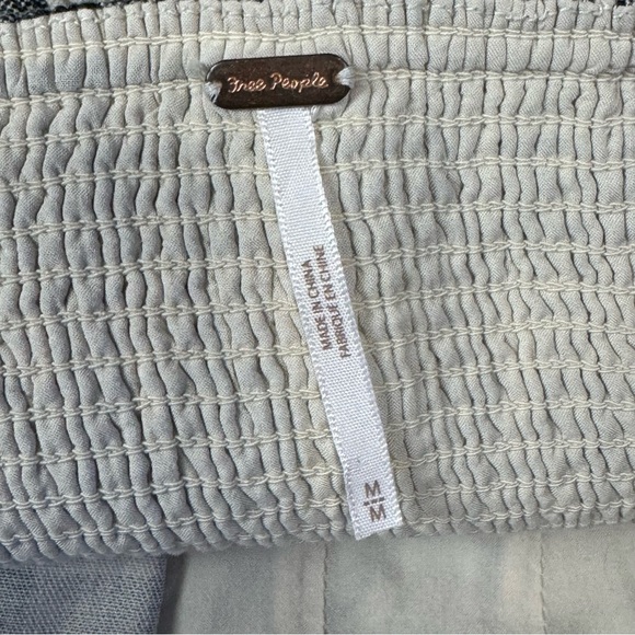 FREE PEOPLE |  Black and White Checkered Corset Strapless Top Size Medium - Picture 14 of 16